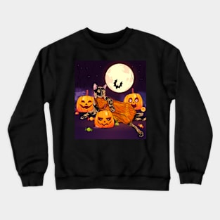 Midnight Pumpkin Cat Crewneck Sweatshirt